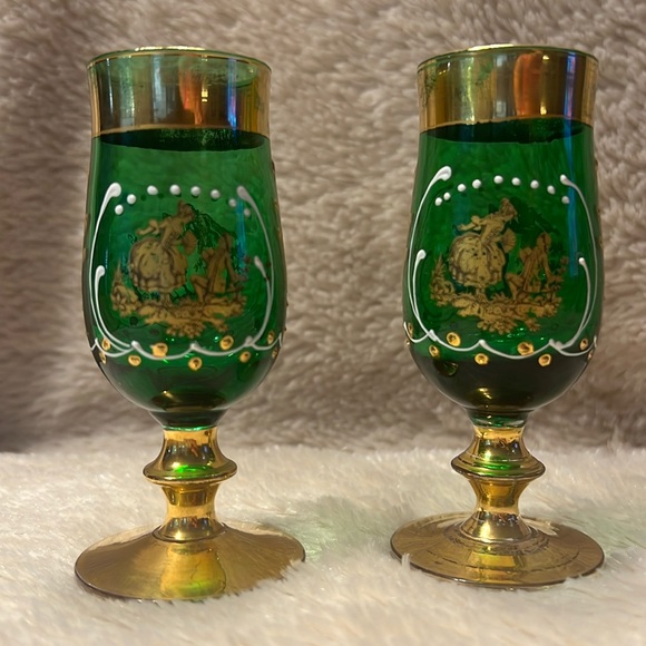 Other - Vintage Victorian Bohemian Glass Cordials